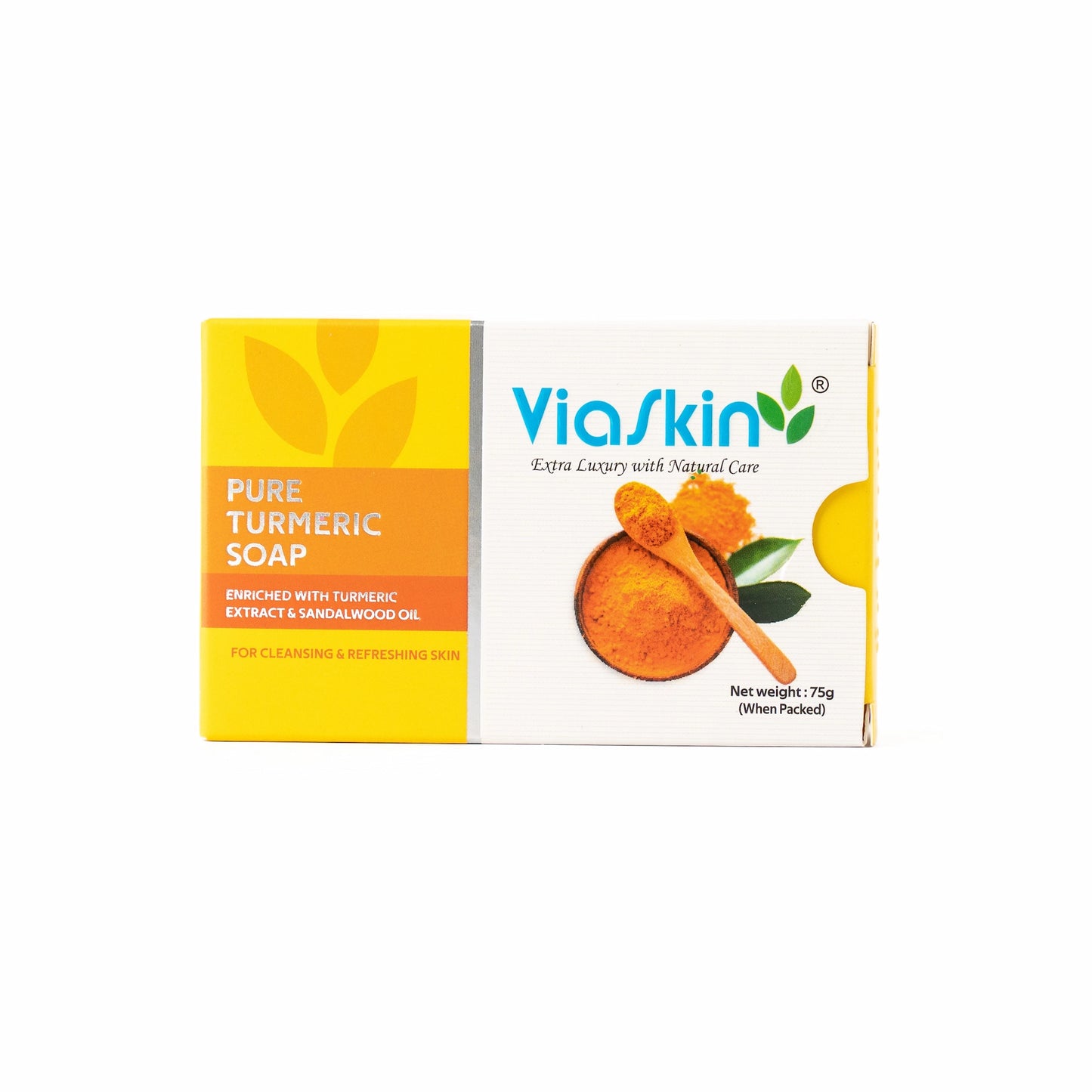 Viaskin Pure Turmeric Soap.( Pack of 4 ) , 75 g / Soap